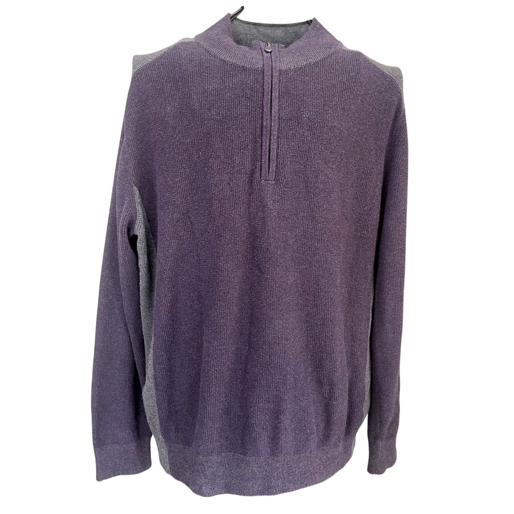 Raffi Linea Uomo Quarter-Zip Sweater Mens Old Money pullover Merino wool L Mens